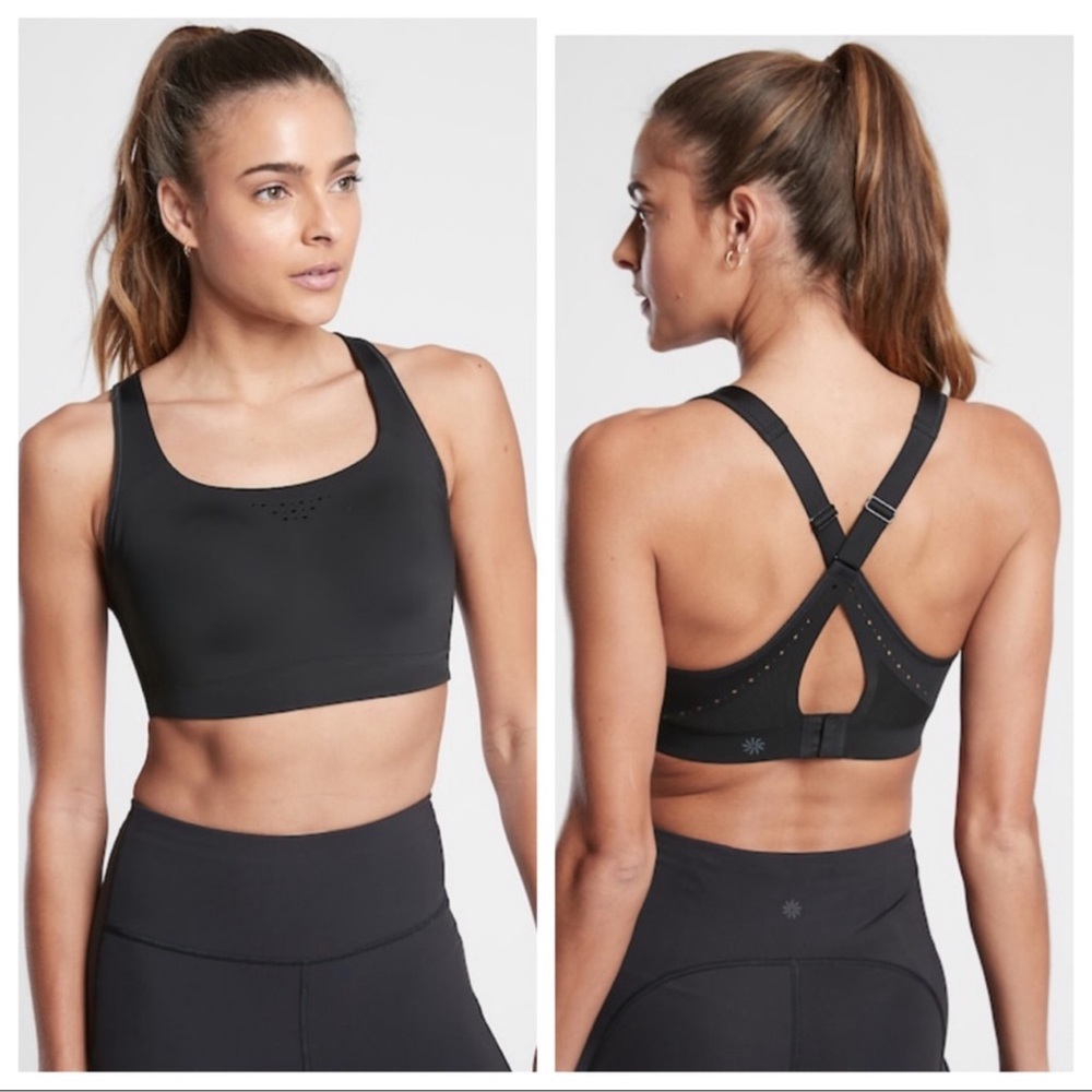 ATHLETA Advance High Impact Bra Black, Size 38C